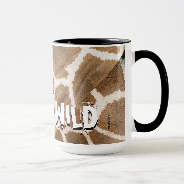 Animal Print "Coffee makes me Wild" Mug (Right)