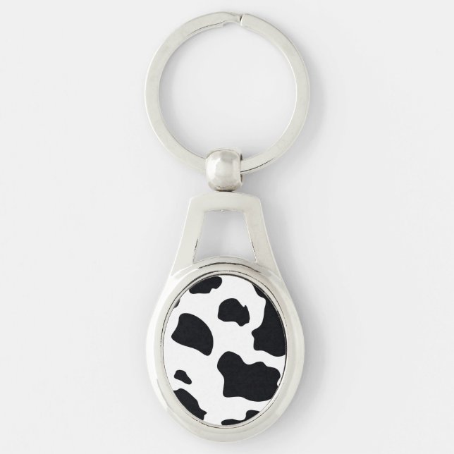 Animal Print Cow Key Ring (Front)
