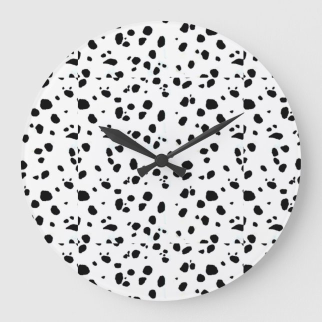 Animal Print Dalmation Large Clock (Front)