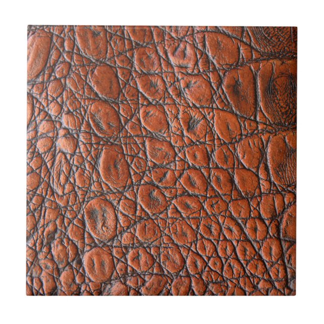 Animal Print Faux Alligator Ceramic Tile (Front)