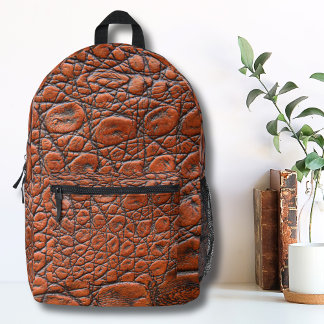 Animal Print Faux Alligator Printed Backpack