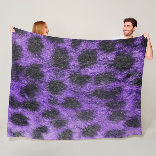 Animal print fleece blanket (In Situ)