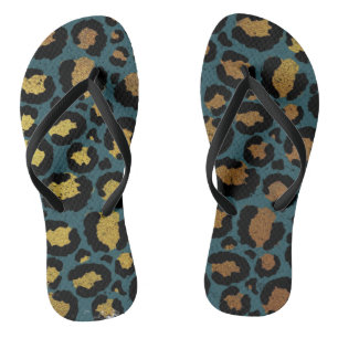 Animal Print Flip Flops
