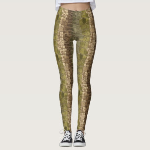 Animal Print Flower Best Mum Gift Capri Leggings
