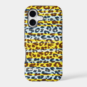 Animal print fur skin of leopard yellow stripes