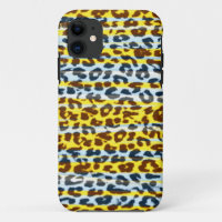 Animal print fur skin of leopard yellow stripes