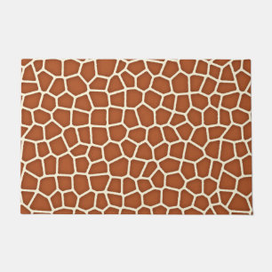 Animal Print, Giraffe in Shades of Copper Brown Doormat