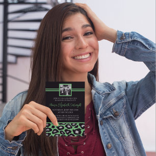 Animal Print Graduation Announcements [Mint]