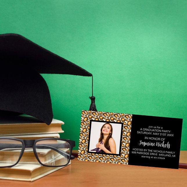 Animal Print Graduation Photo Cards (Creator Uploaded)