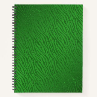 Animal Print Green Glitter Glam Notebook