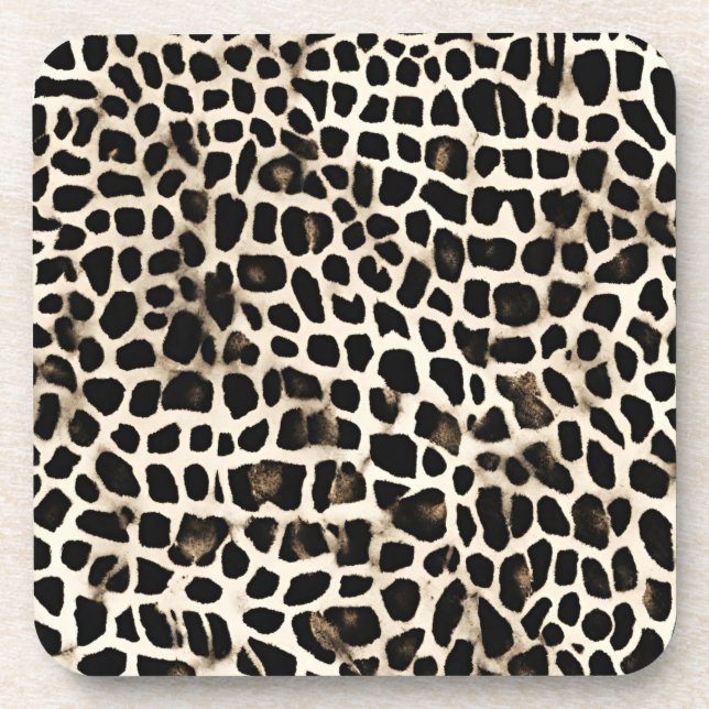 Animal Print - Hard Plastic Coaster (Front)