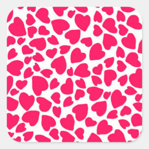 Animal Print Heart 2014 Square Sticker