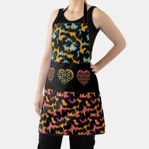 Animal Print Hearts Pattern  Apron