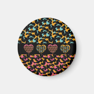 Animal Print Hearts Pattern Magnet