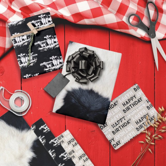 Animal Print Holy Cow Wrapping Paper Flat Sheets 3 (Creator Uploaded)