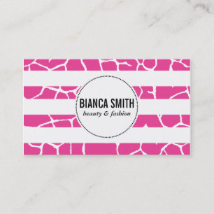 Animal Print (hot pink)   Stripes Business Card