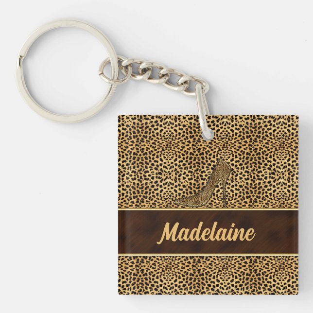 Animal Print in Cheetah for Her Key Ring (Front)