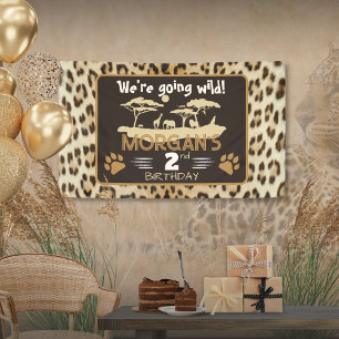 Animal Print Leopard Birthday Banner