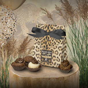 Animal Print Leopard Birthday Favour Box