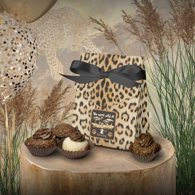 Animal Print Leopard Birthday Favour Box (Creator Uploaded)