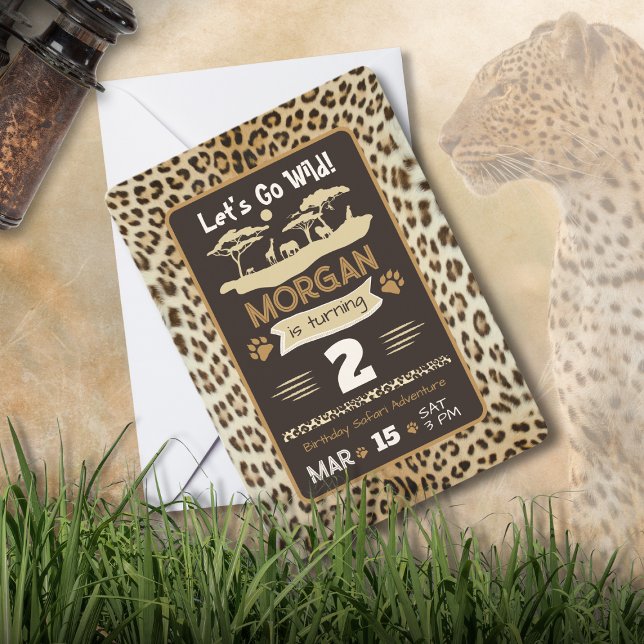 Animal Print Leopard Birthday Invitation (Creator Uploaded)