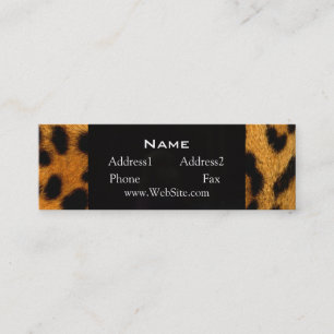Animal Print Leopard Fur Skinny Business Card