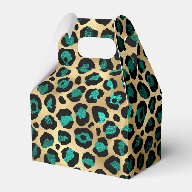 Animal Print, Leopard Print Gift Pattern, Leopard Favour Box (Front Side)