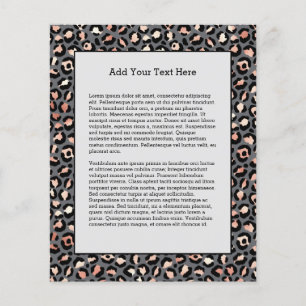 Animal Print Leopard Spots Black Pink Wild Animals Flyer