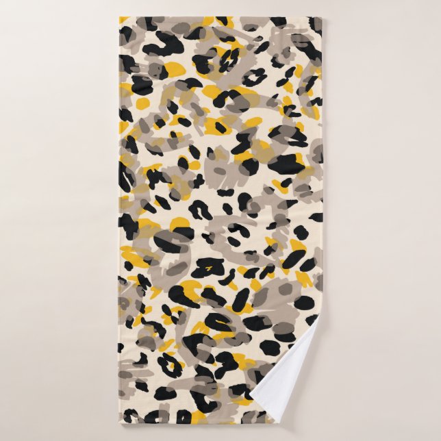 Animal print, leopard texture background bath towel (Bath Towel)