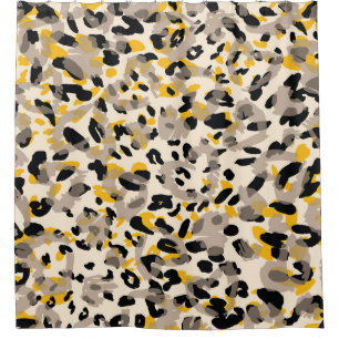 Animal print, leopard texture background shower curtain