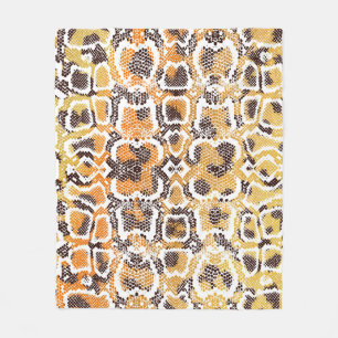 Animal print, leopard texture background, snake pa fleece blanket