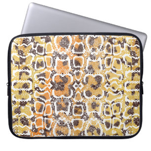 Animal print, leopard texture background, snake pa laptop sleeve