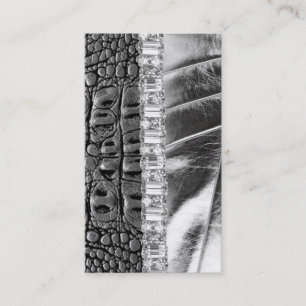 Animal Print Metallic Rhinestone Business Card
