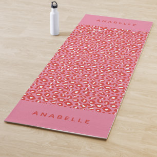 Animal print modern colourful leopard yoga mat