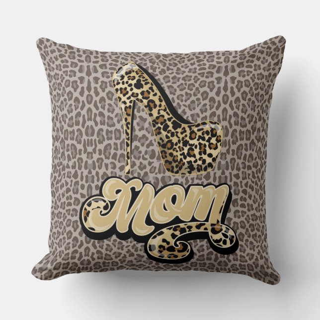 Animal Print MOM Designer Pillow (Front)