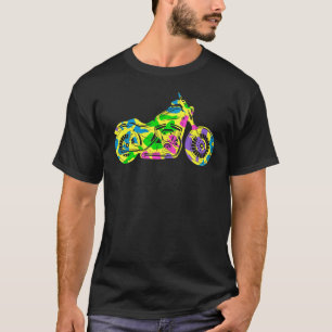 Animal Print Motorcycle Biker Biking Bikers Motorb T-Shirt