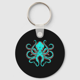 Animal Print Octopus Key Ring