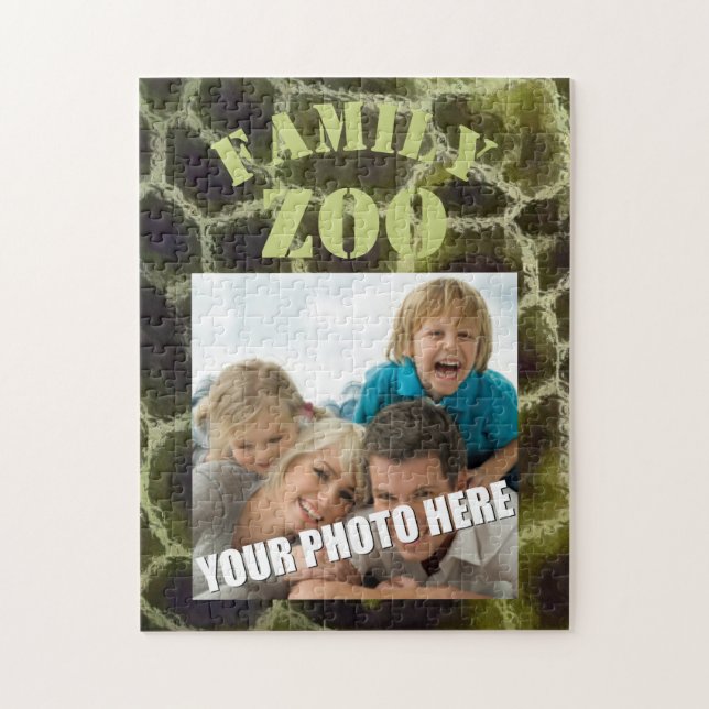 Animal Print Olive Green Jigsaw Puzzle (Vertical)