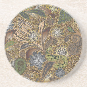 Animal Print Paisley Pattern Coaster