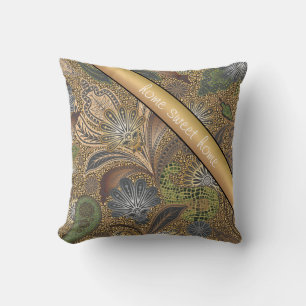Animal Print Paisley Pattern Cushion