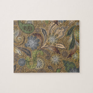 Animal Print Paisley Pattern Jigsaw Puzzle