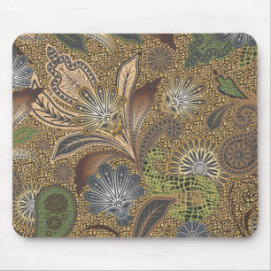 Animal Print Paisley Pattern Mouse Pad