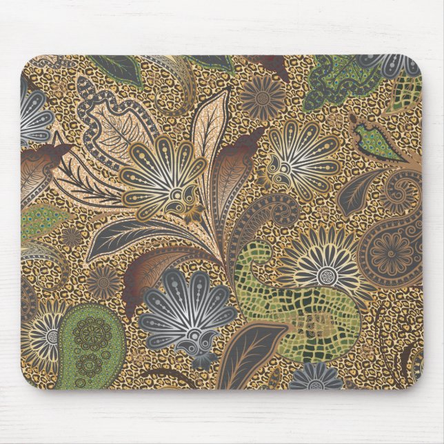 Animal Print Paisley Pattern Mouse Pad (Front)