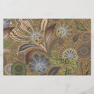 Animal Print Paisley Pattern Stationery