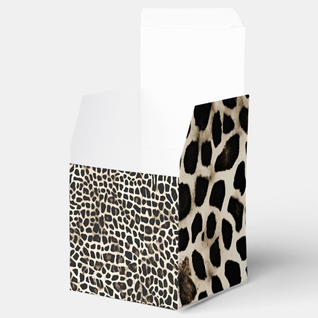 Animal Print - Paper Favour Box  (Opened)