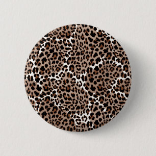 Animal print pattern 6 cm round badge