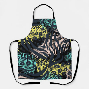 Animal print pattern apron