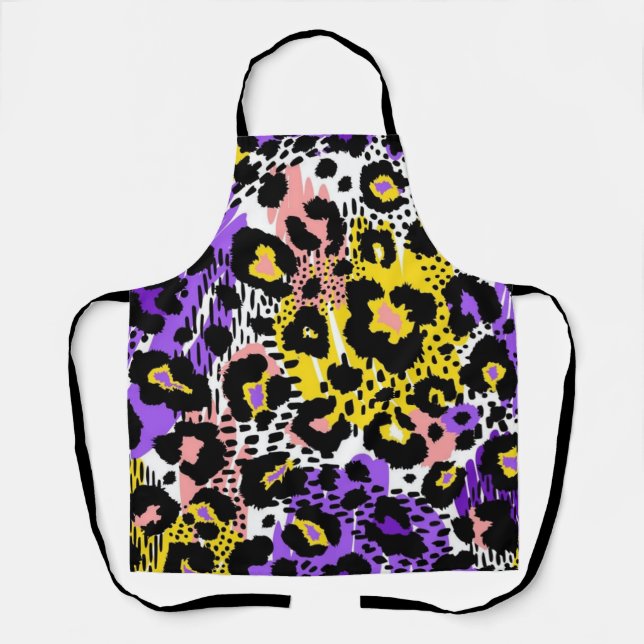 Animal print pattern apron (Front)