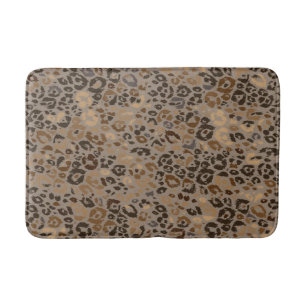 Animal print pattern bath mat