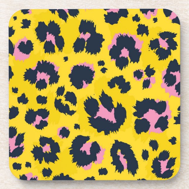 Animal print pattern coaster (Front)